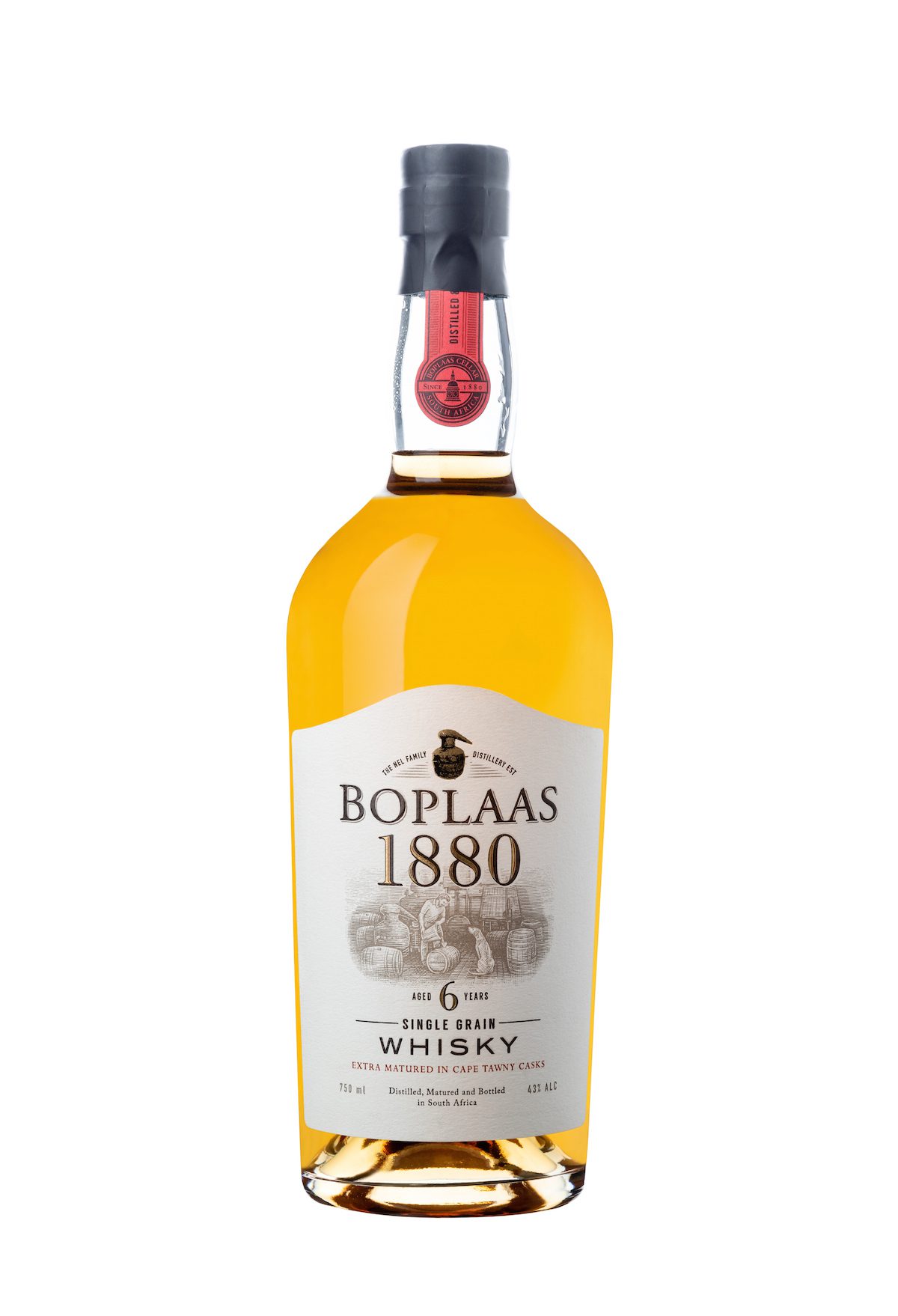Boplaas 6 Year Single Grain Whisky - Tawny Port Cask Finish (43%)
